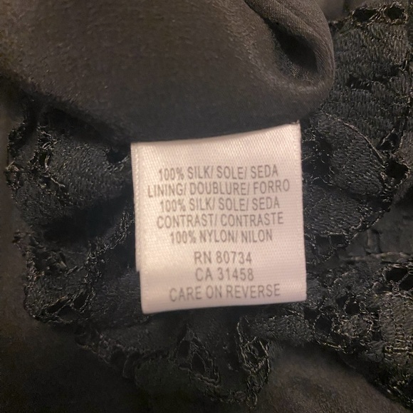 BCBG MaxAzria Silk Lace Maxi Dress Sz 10 - Picture 10 of 15